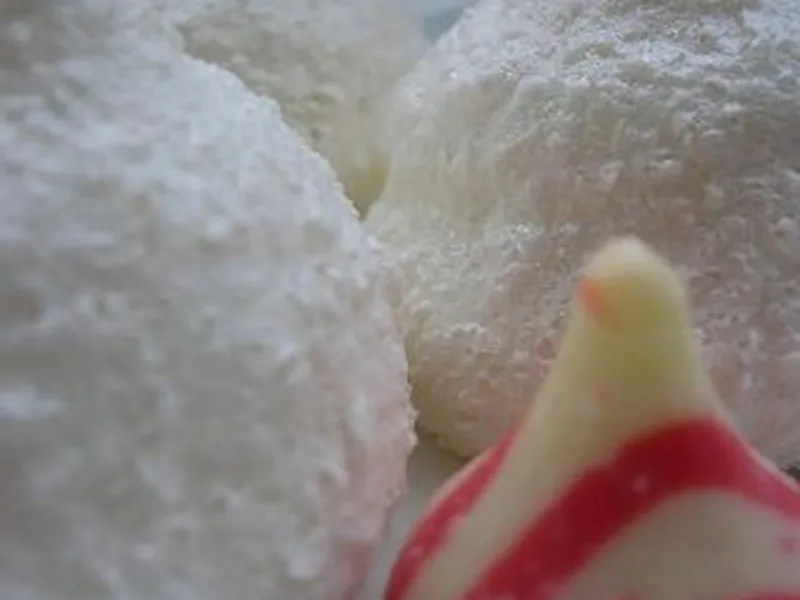 Candy Cane Kiss Meringues - Sweet Holiday Cookies