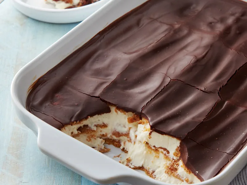 Chocolate Eclair Cake with Homemade Graham Crackers