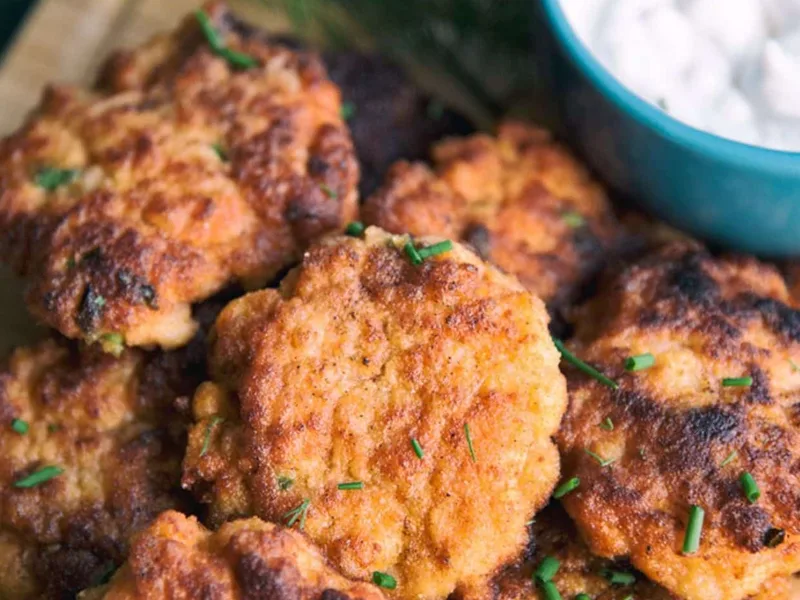 Thai Style Coconut Flour Shrimp Patties with Red Curry Paste