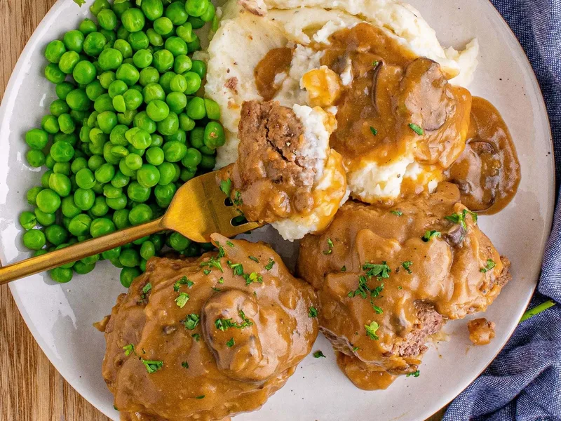 Easy Salisbury Steaks with Rich Mushroom Gravy Recipe