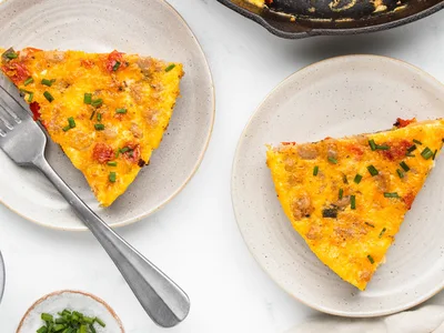 Sausage and Potato Skillet Frittata with Broiler Finish