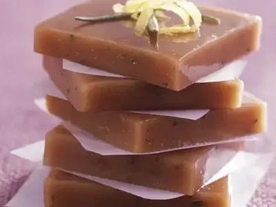 Lemon Rosemary Caramels with Fresh Herbs