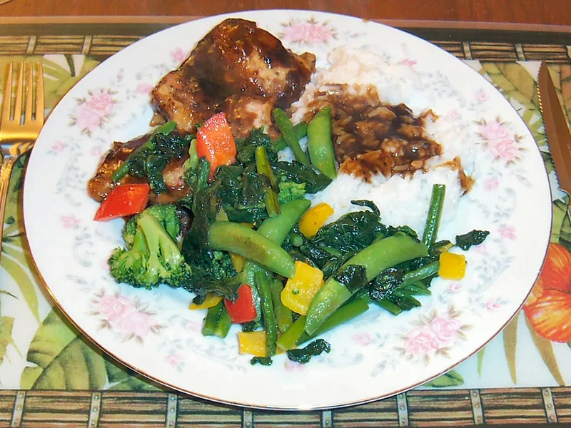 Lemon Ginger Chicken Thighs with Sticky Glaze