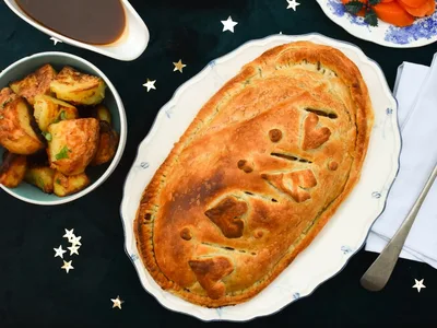 Vegan Butternut Squash Wellington with Lentils