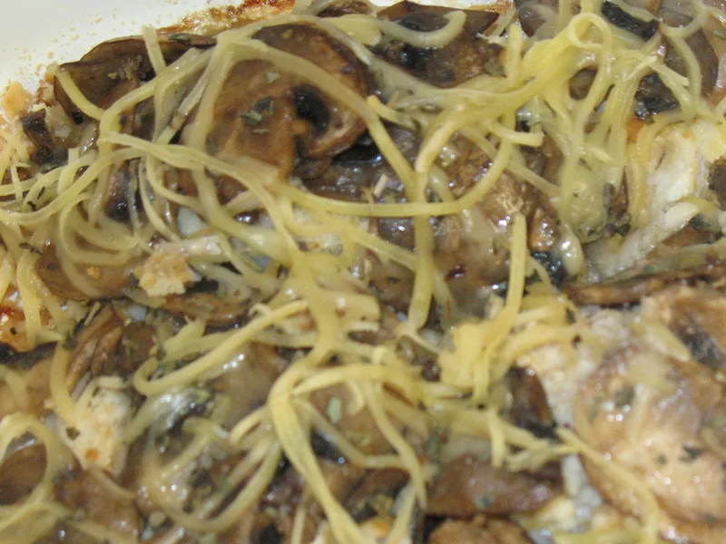 Baked Cod with Mushroom and Cracker Crust