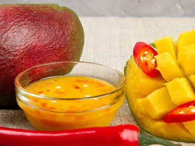 Spicy Mango Coconut Rice with Fresh Herbs