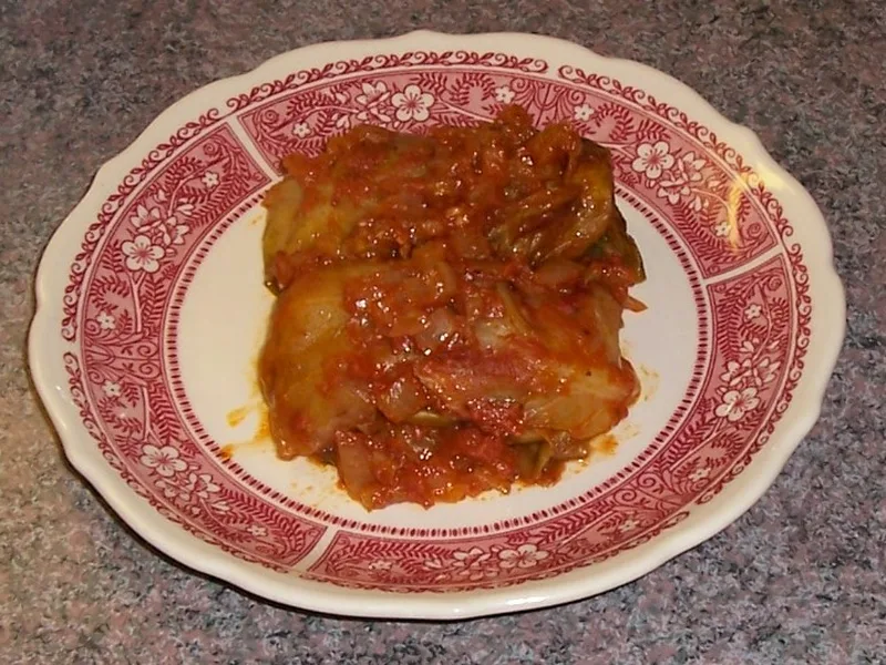 German Cabbage Rolls with Tomato-Lemon Sauce