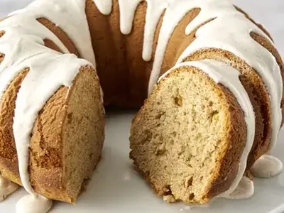 Moist Banana Cinnamon Bundt Cake with Cream Cheese Glaze