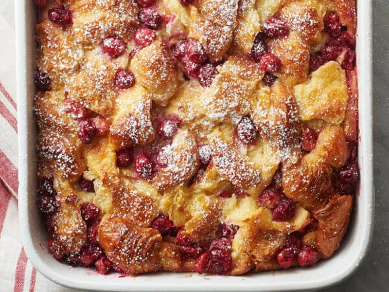 Cranberry Orange Croissant Breakfast Bake