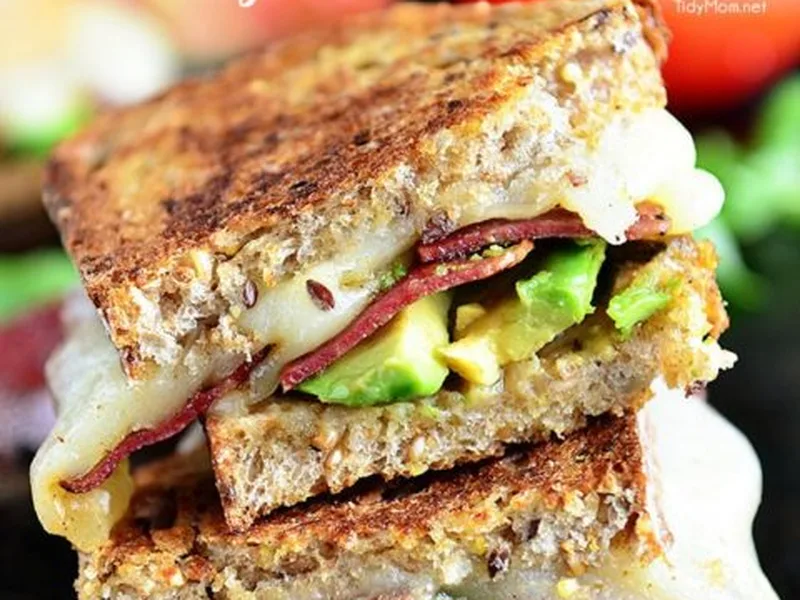 Bacon Avocado Mozzarella Grilled Cheese