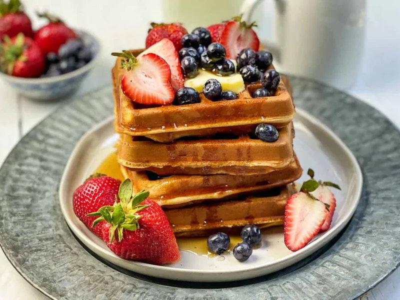Whole Wheat Waffles Recipe - Fluffy Homemade Breakfast
