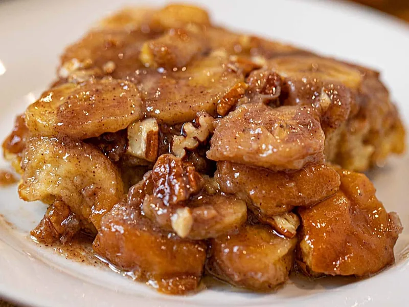 Bananas Foster Baked French Toast with Brown Sugar Sauce