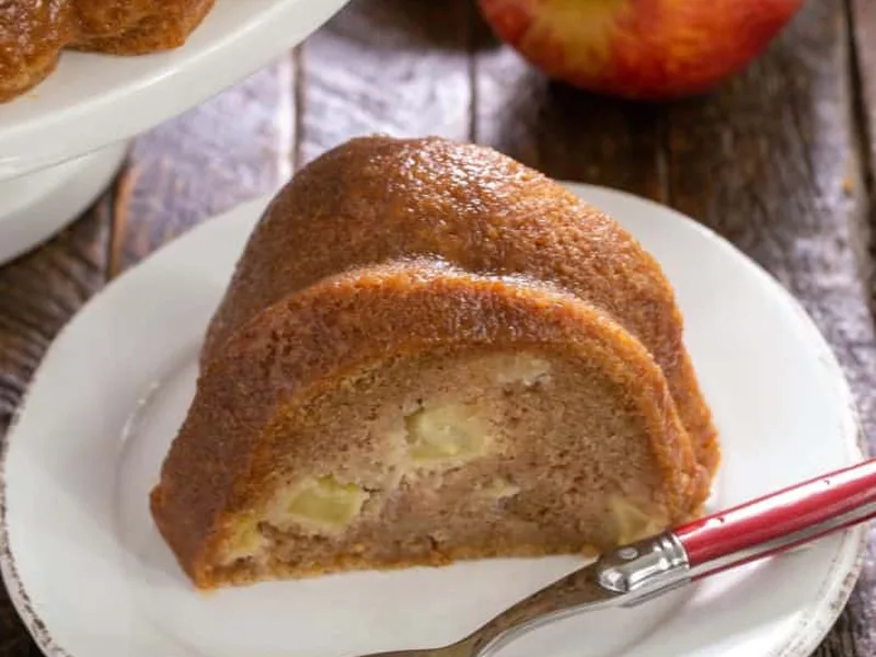 Cinnamon Apple Bundt Cake with Toasted Nuts