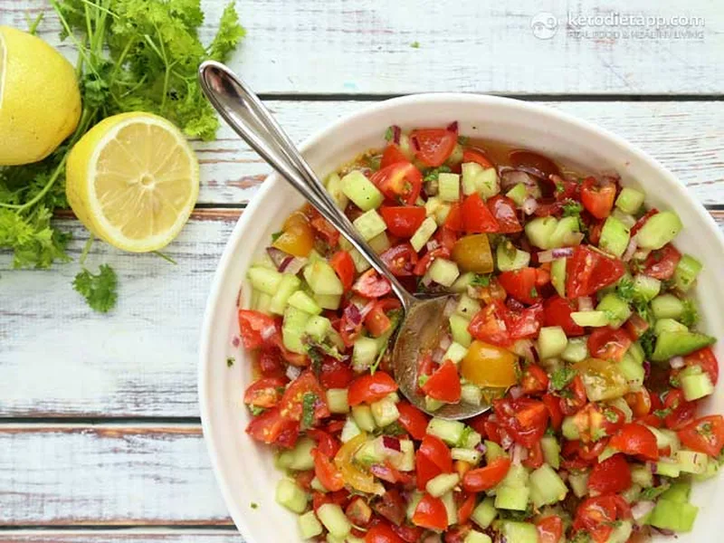 Fresh Summer Vegetable Salsa with Lemon Vinaigrette