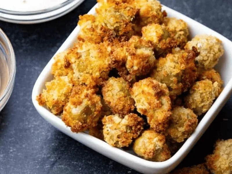 Air Fryer Breaded Stuffed Green Olives Recipe
