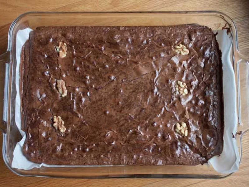 Deep Dark Chocolate Brownies with Espresso