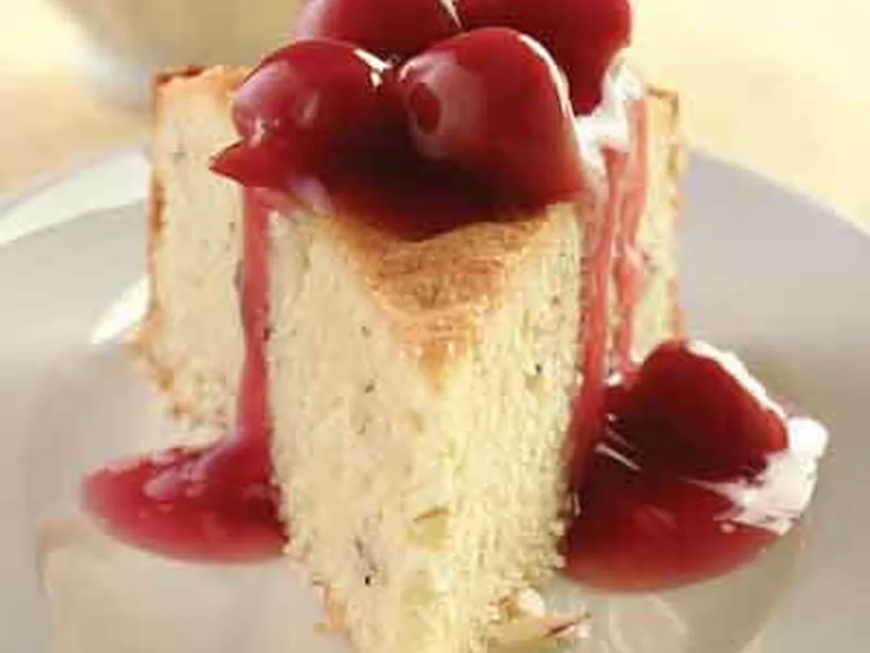Almond Cake with Tart Cherry Sauce