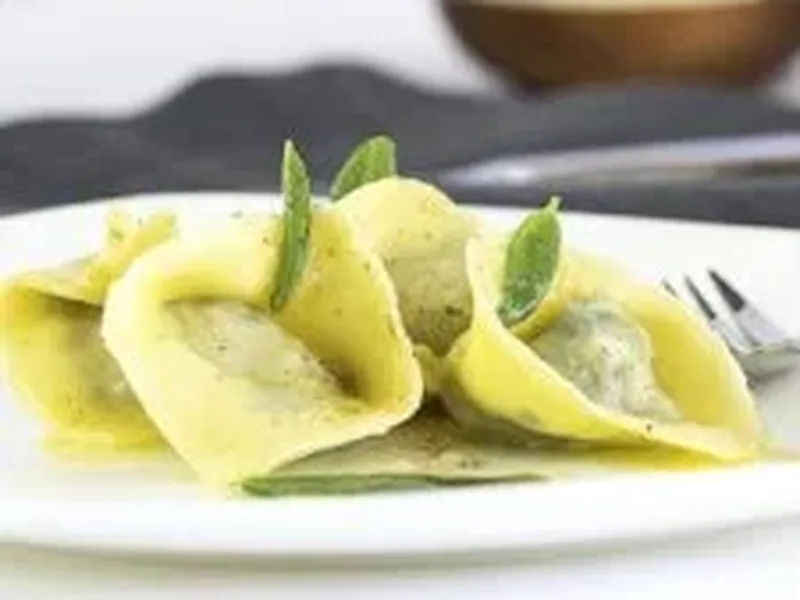 Homemade Spinach Ricotta Tortelloni with Sage Butter