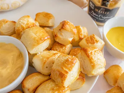 Homemade Soft Pretzel Bites with Baking Soda Bath