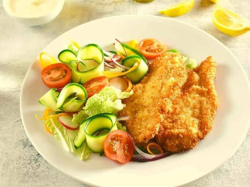 Air Fryer Garlic Panko Crusted Chicken Breast