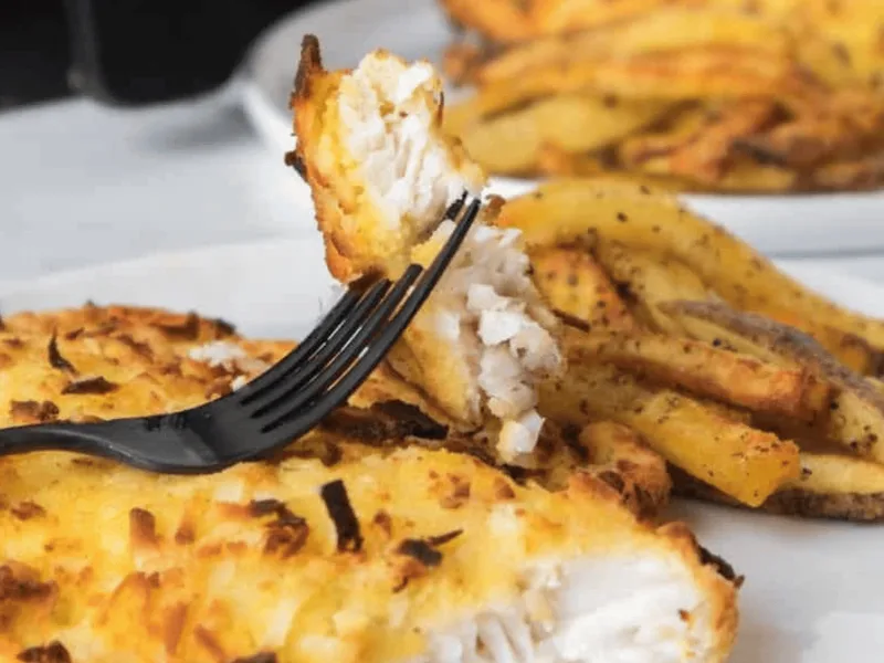 Air Fryer Coconut Crusted Tilapia with Crispy Coating