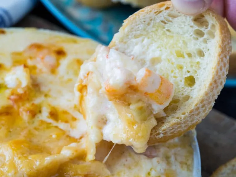 Creamy Parmesan Shrimp Dip with Cajun Spices