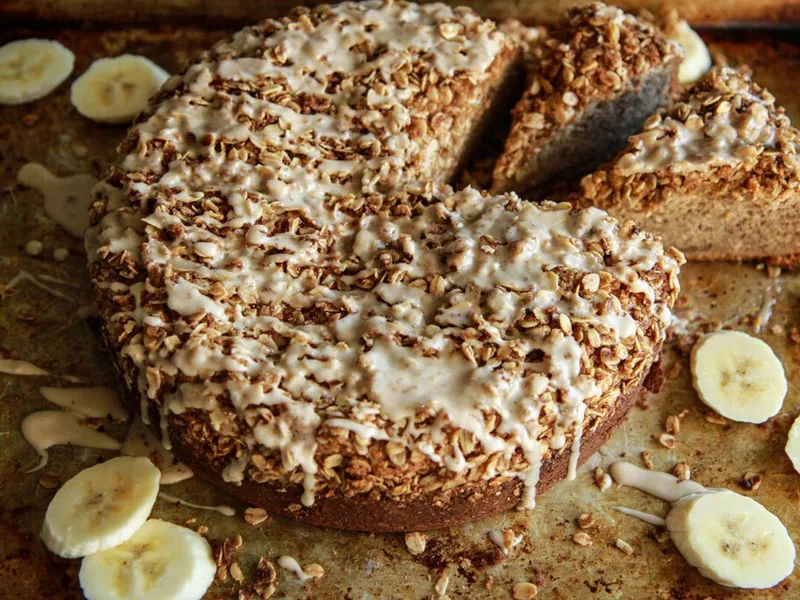 Gluten-Free Banana Crumb Cake with Brown Sugar Topping