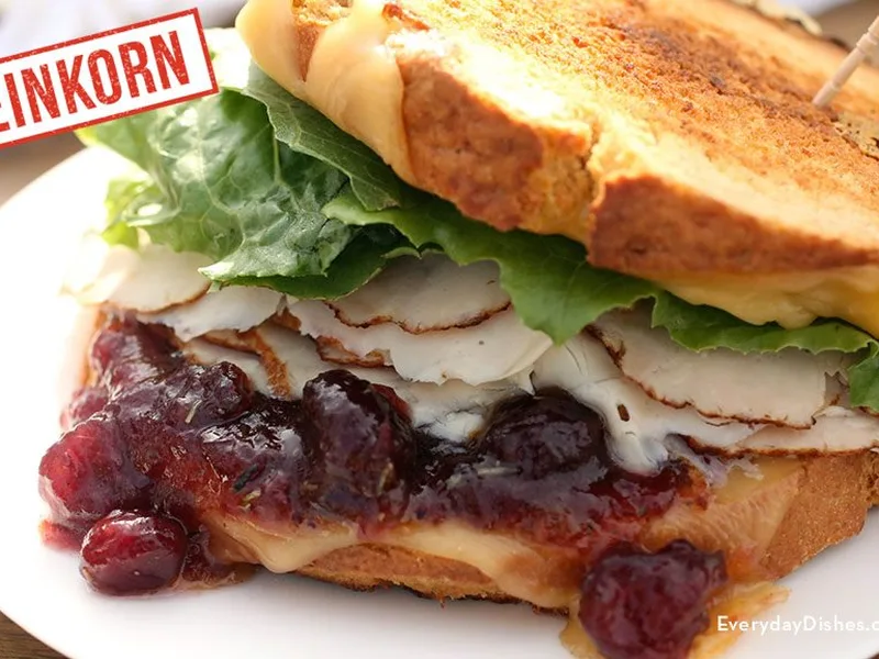 Grilled Turkey Gouda Sandwich with Orange Cranberry Sauce