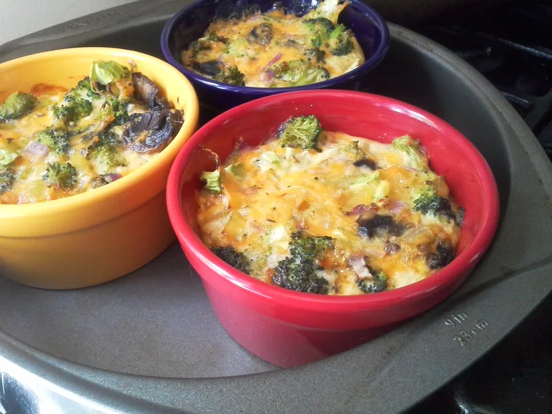 Broccoli Rice Casserole with Egg and Cheese