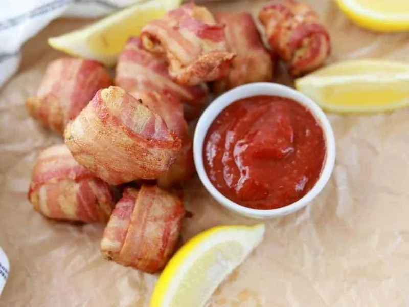 Air Fryer Bacon-Wrapped Crab Rolls with Crispy Coating
