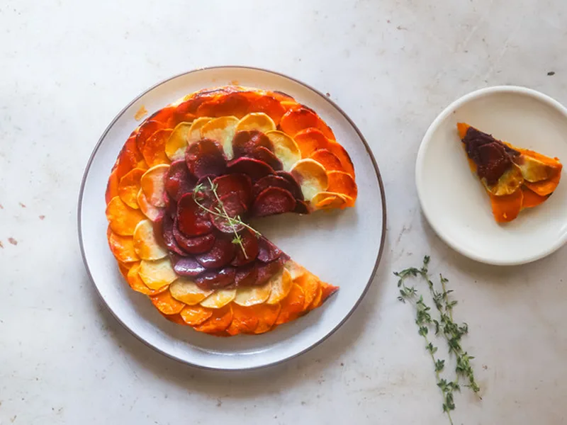 Caramelized Root Vegetable Tarte Tatin