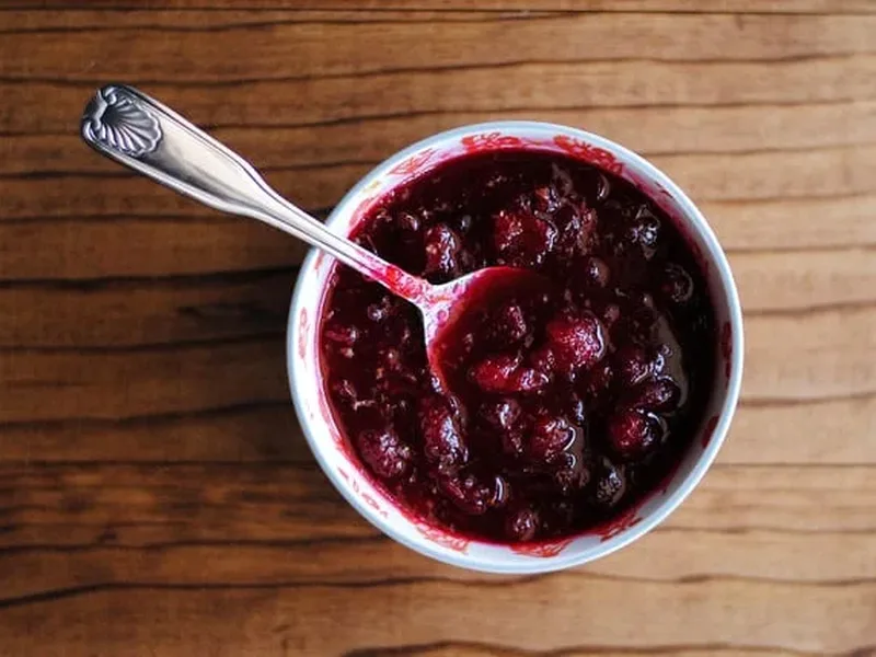 Vanilla Cardamom Cranberry Sauce with Orange Zest