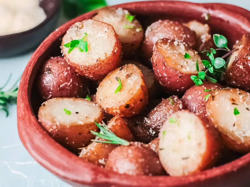Parmesan Herb Roasted Potatoes with Rosemary and Thyme