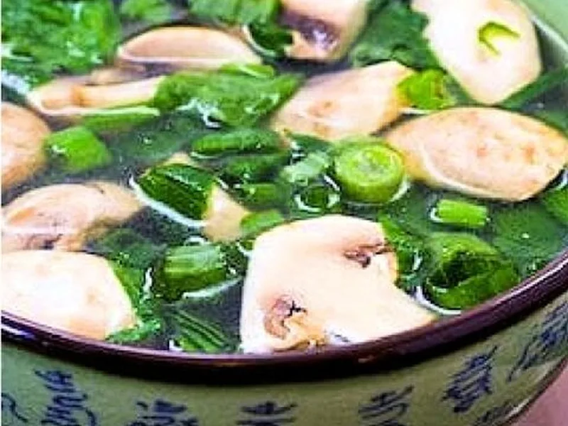 Ginger-Infused Healing Asian Broth with Mushrooms