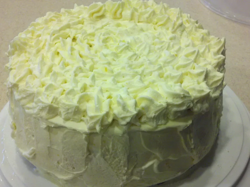 Almond Lemon Cake with Lemon Mascarpone Frosting