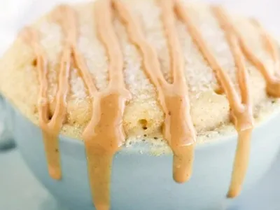 Microwave Peanut Butter Mug Cake, Low-Carb