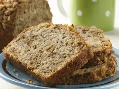 Double-Banana Bread with Crunchy Cereal and Banana Chips
