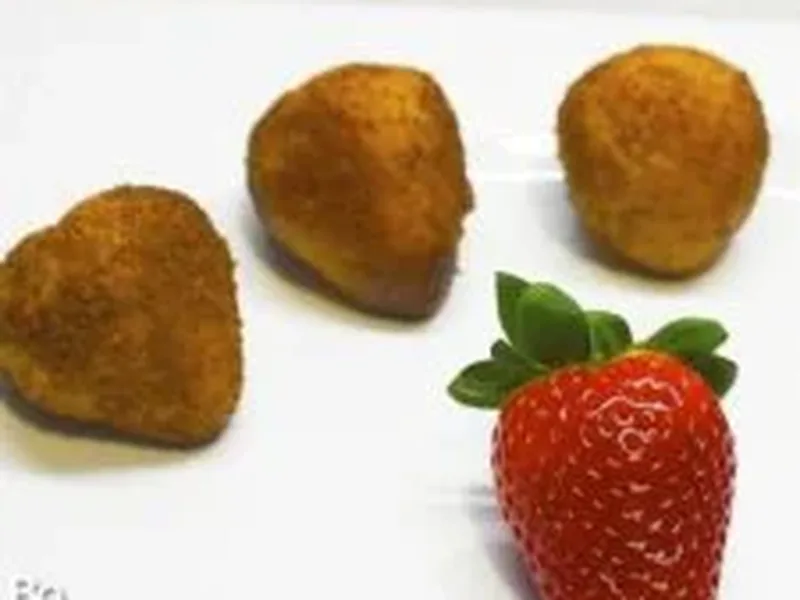 Crispy Strawberry Fritters with Cinnamon Sugar Coating