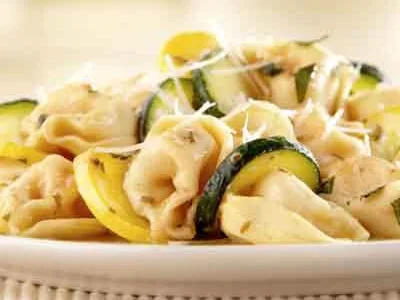 Three-Cheese Tortellini with Summer Squash
