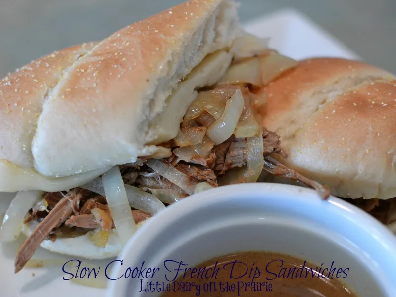 Slow Cooker French Dip Sandwiches with Au Jus