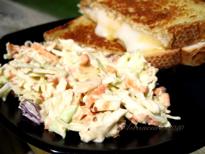 Zesty Pineapple Coleslaw with Spicy Mustard