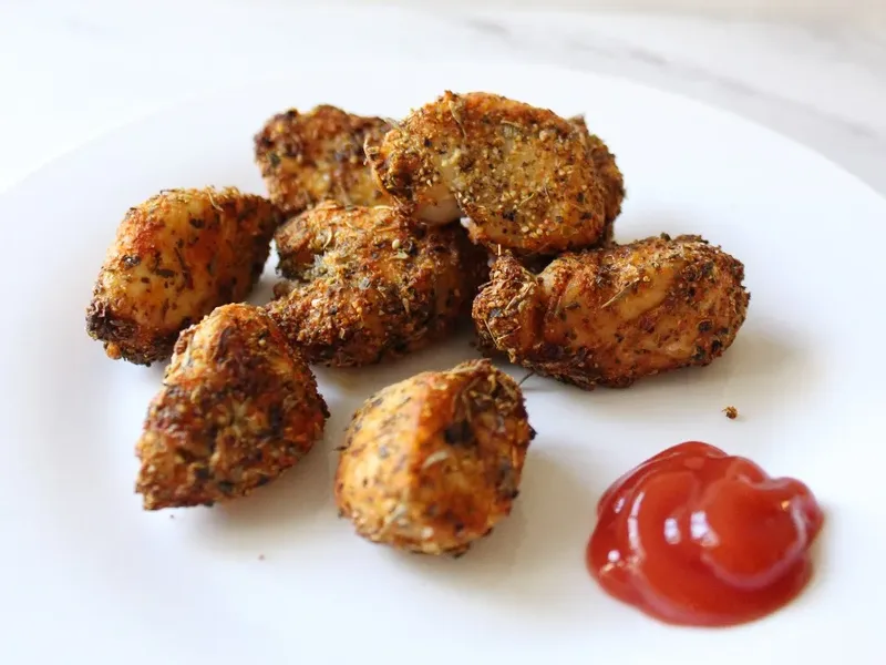 Keto Air Fryer Popcorn Chicken with Herb Seasoning Blend