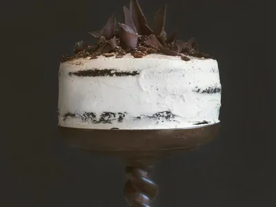 Raisin Black Forest Cake with Chocolate Shards