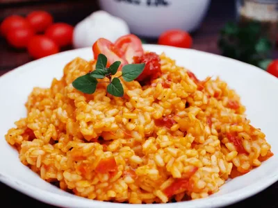 Creamy Tomato Risotto with Sun-Dried Tomatoes