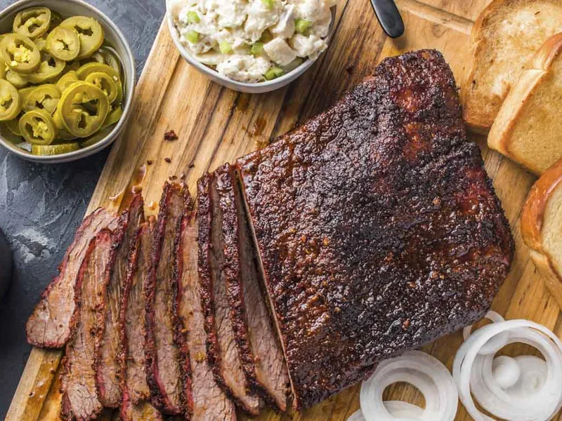 Smoked Texas BBQ Brisket with Beef Stock Braise