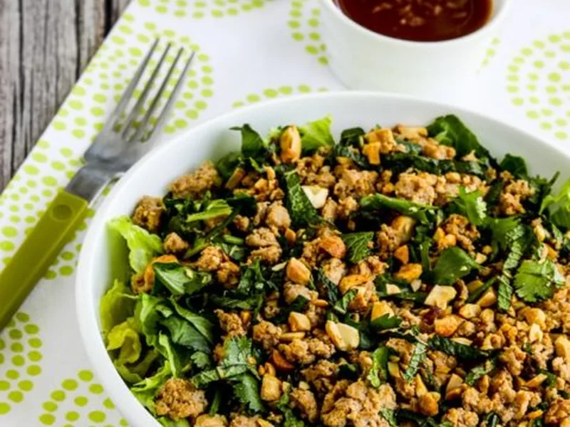 Thai-Inspired Ground Turkey Larb Salad with Fresh Herbs