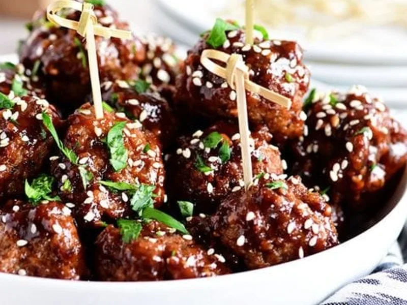 Asian Sweet and Tangy Glazed Meatballs