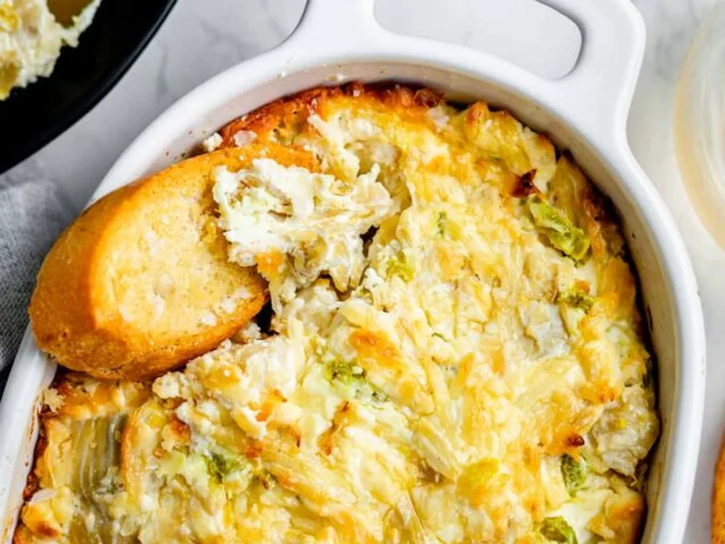 Baked Jalapeño Artichoke Dip with Greek Yogurt