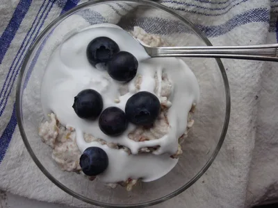 Blueberry Peach Coconut Mess with Toasted Walnuts