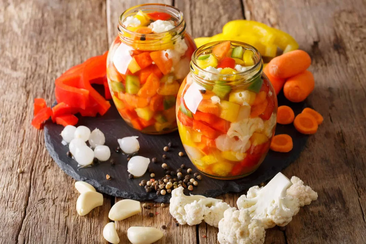 Quick Pickled Vegetables Recipe - Fast Brine Method | EasyCook